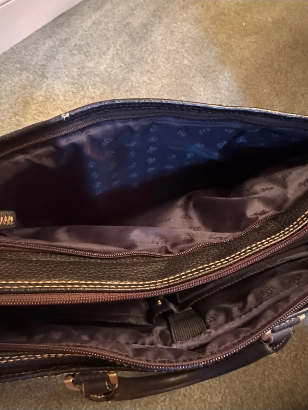Black Pebbled Leather Men’s Briefcase - Classic Professional Bag